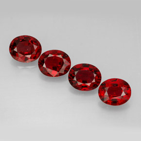 캐럿 천연 레드 스피넬 보석, 타원형 컷, 6×5 mm, VS