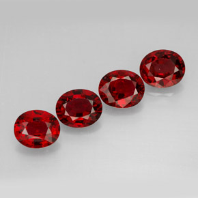 캐럿 천연 레드 스피넬 보석, 타원형 컷, 6×5 mm, VS