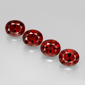 캐럿 천연 레드 스피넬 보석, 타원형 컷, 6×5.1 mm, VS