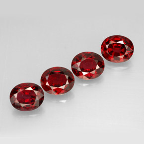 캐럿 천연 레드 스피넬 보석, 타원형 컷, 6.2×5.1 mm, VS