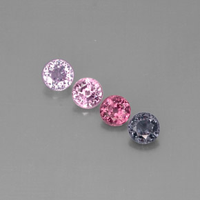 캐럿 천연 멀티컬러 스피넬 보석, 라운드 컷, 5.11 mm, VVS-VS