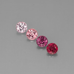 캐럿 천연 멀티컬러 스피넬 보석, 라운드 컷, 5.14 mm, VVS-VS