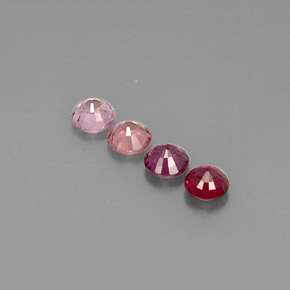 캐럿 천연 멀티컬러 스피넬 보석, 라운드 컷, 5.14 mm, VVS-VS