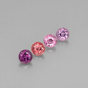 캐럿 천연 멀티컬러 스피넬 보석, 라운드 컷, 4.97 mm, VVS-VS