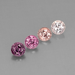 캐럿 천연 멀티컬러 스피넬 보석, 라운드 컷, 5.01 mm, VVS-VS