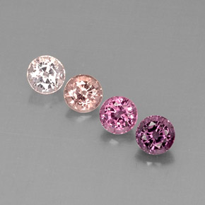 캐럿 천연 멀티컬러 스피넬 보석, 라운드 컷, 5.01 mm, VVS-VS