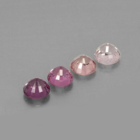 캐럿 천연 멀티컬러 스피넬 보석, 라운드 컷, 5.01 mm, VVS-VS