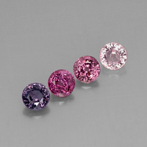 캐럿 천연 멀티컬러 스피넬 보석, 라운드 컷, 5.12 mm, VVS-VS