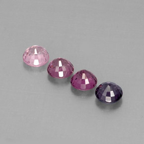 캐럿 천연 멀티컬러 스피넬 보석, 라운드 컷, 5.12 mm, VVS-VS