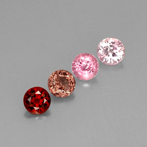 캐럿 천연 멀티컬러 스피넬 보석, 라운드 컷, 5.18 mm, VVS-VS