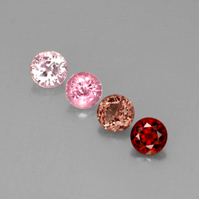 캐럿 천연 멀티컬러 스피넬 보석, 라운드 컷, 5.18 mm, VVS-VS