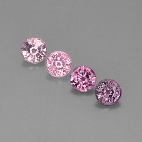 캐럿 천연 멀티컬러 스피넬 보석, 라운드 컷, 4.98 mm, VVS-VS