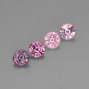 캐럿 천연 멀티컬러 스피넬 보석, 라운드 컷, 4.98 mm, VVS-VS