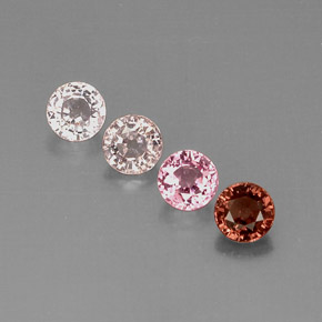 캐럿 천연 멀티컬러 스피넬 보석, 라운드 컷, 5.04 mm, VVS-VS
