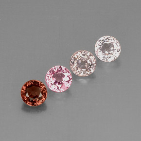 캐럿 천연 멀티컬러 스피넬 보석, 라운드 컷, 5.04 mm, VVS-VS