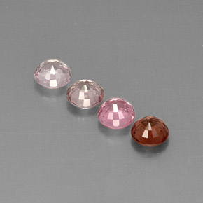 캐럿 천연 멀티컬러 스피넬 보석, 라운드 컷, 5.04 mm, VVS-VS
