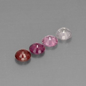 캐럿 천연 멀티컬러 스피넬 보석, 라운드 컷, 5.08 mm, VVS-VS
