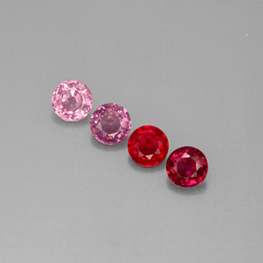 캐럿 천연 멀티컬러 스피넬 보석, 라운드 컷, 5.16 mm, VVS-VS