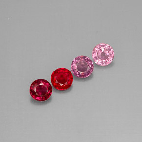 캐럿 천연 멀티컬러 스피넬 보석, 라운드 컷, 5.16 mm, VVS-VS