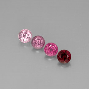 캐럿 천연 멀티컬러 스피넬 보석, 라운드 컷, 5.15 mm, VVS-VS