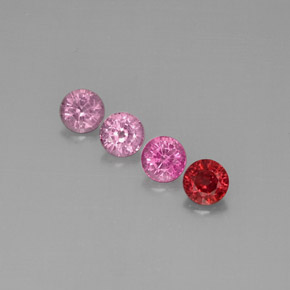 캐럿 천연 멀티컬러 스피넬 보석, 라운드 컷, 5.07 mm, VVS-VS