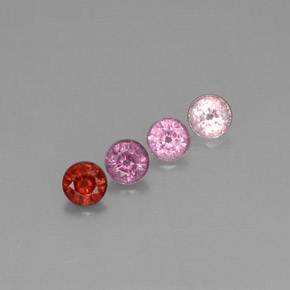 캐럿 천연 멀티컬러 스피넬 보석, 라운드 컷, 5.04 mm, VVS-VS