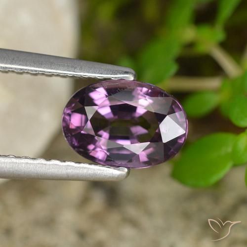 1.11ct 자연스러운 어두운 보라색 스피넬, 타원형, VS