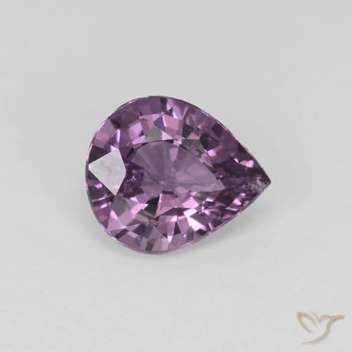 1.15캐럿 천연 다크 퍼플 스피넬, 배 모양, 7.3×6.2 mm, VS