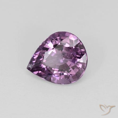 1.15캐럿 천연 다크 퍼플 스피넬, 배 모양, 7.3×6.2 mm, VS