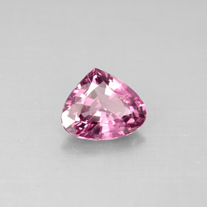 1.15캐럿 천연 보랏빛 핑크 스피넬, 배 모양, 7.6×6.5 mm, VS