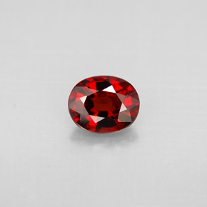 0.66캐럿 천연 딥 레드 스피넬, 타원형 컷, 5.9×4.8 mm, VS