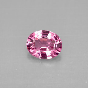 1.01캐럿 천연 핑크빛 퍼플 스피넬, 타원형 컷, 7.1×5.7 mm, VVS-VS