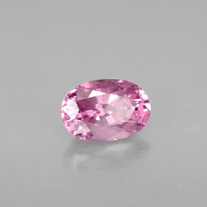 1.10캐럿 천연 핑크 스피넬, 타원형 컷, 7.5×5.1 mm, VVS-VS