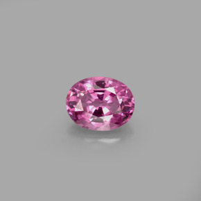 0.99캐럿 천연 보랏빛 핑크 스피넬, 타원형 컷, 6.9×5.4 mm, VS