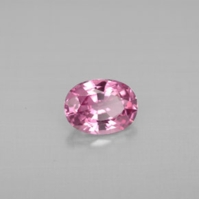 0.97캐럿 천연 보랏빛 핑크 스피넬, 타원형 컷, 7.1×5.3 mm, VS