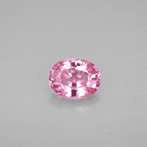 0.94캐럿 천연 보랏빛 핑크 스피넬, 타원형 컷, 6.9×5.3 mm, VS