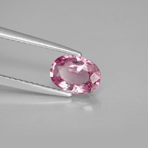 0.99캐럿 천연 핑크 스피넬, 타원형 컷, 7.5×5.4 mm, VS