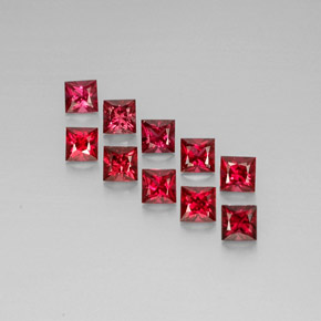 캐럿 천연 붉은빛 오렌지 스피넬 보석, 스퀘어, 3.6×3.6 mm, VVS-VS