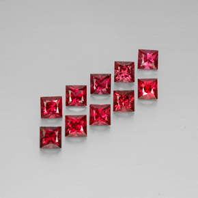 캐럿 천연 붉은빛 오렌지 스피넬 보석, 스퀘어, 3.6×3.6 mm, VVS-VS