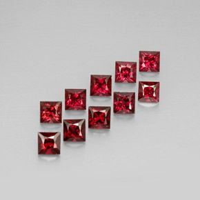 캐럿 천연 레드 스피넬 보석, 스퀘어, 3.6×3.6 mm, VVS-VS