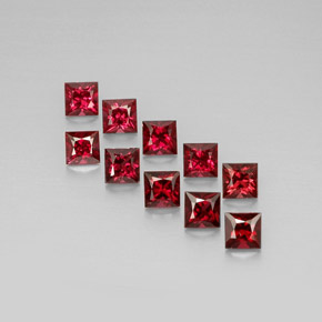캐럿 천연 레드 스피넬 보석, 스퀘어, 3.6×3.6 mm, VVS-VS