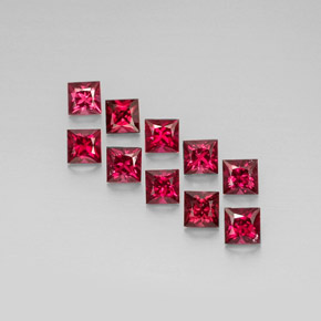 캐럿 천연 레드 스피넬 보석, 스퀘어, 3.7×3.7 mm, VVS-VS