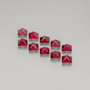 캐럿 천연 레드 스피넬 보석, 스퀘어, 3.7×3.7 mm, VVS-VS