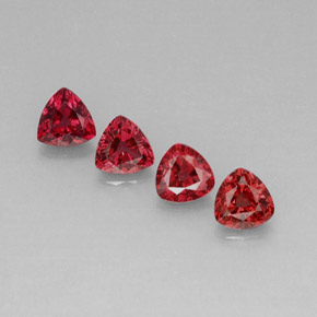 캐럿 천연 레드 스피넬 보석, 트릴리언, 5.1×5.1 mm, VVS-VS