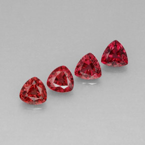캐럿 천연 레드 스피넬 보석, 트릴리언, 5.1×5.1 mm, VVS-VS