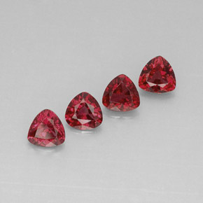 캐럿 천연 레드 스피넬 보석, 트릴리언, 5.1×5.1 mm, VVS-VS