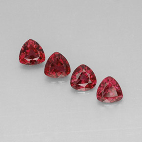 캐럿 천연 레드 스피넬 보석, 트릴리언, 5.1×5.1 mm, VVS-VS