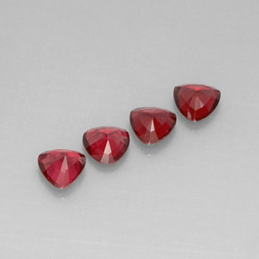 캐럿 천연 레드 스피넬 보석, 트릴리언, 5.1×5.1 mm, VVS-VS