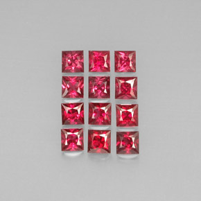 캐럿 천연 붉은빛 오렌지 스피넬 보석, 스퀘어, 3.1×3 mm, VVS-VS