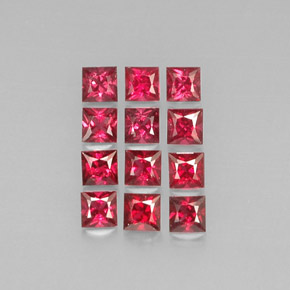 캐럿 천연 붉은빛 오렌지 스피넬 보석, 스퀘어, 3.1×3 mm, VVS-VS